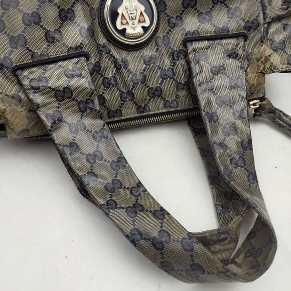Authentic GUCCI Guccissima Crystal Canvas Hysteria Hobo Bag /Shoulder Bag *FLAWS - Picture 9 of 13